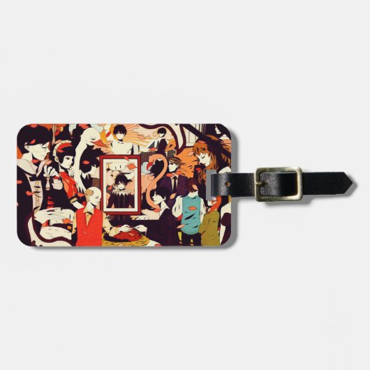 Multi Human Character Humor Party Bagagelabel (Voorkant horizontaal)