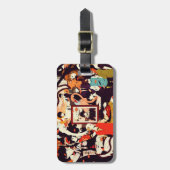 Multi Human Character Humor Party Bagagelabel (Voorkant verticaal)