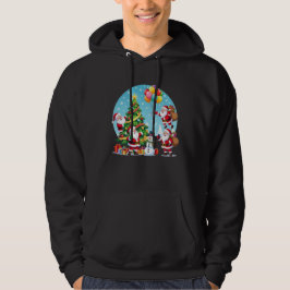 **“Multi-Kerstman Kerstplezier – 3D-Cartoon Transp Hoodie