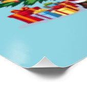 **“Multi-Kerstman Kerstplezier – 3D-Cartoon Transp Perfect Poster (Hoek)