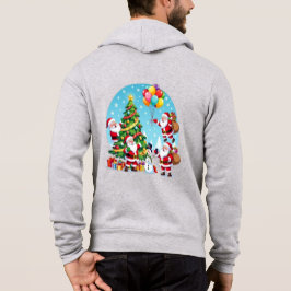 **“Multi-Kerstman Kerstplezier – 3D Cartooneske Tr Hoodie