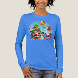 **“Multi-Kerstman Kerstplezier – 3D Cartooneske Tr Tri-Blend Shirt