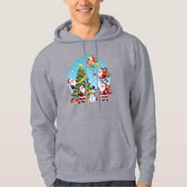 **“Multi-Kerstman Kerstpret - 3D-Cartoon Transpar Hoodie
