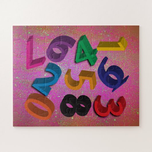 Multi Kleur 3 Deminsional Nummer 0-9 Kinder Puzzel (Horizontaal)