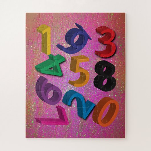 Multi Kleur 3 Dimensionale Nummer 0-9 Kinderpuzzel Legpuzzel (Verticaal)