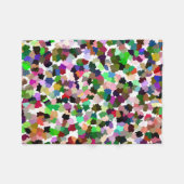 Multi-Kleur Abstract Patroon Fleece Deken (Voorkant (Horizontaal))