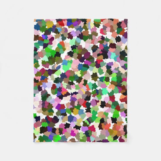 Multi-Kleur Abstract Patroon Fleece Deken (Voorkant)