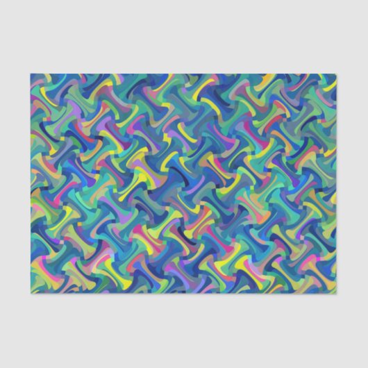 Multi-Kleur Abstract Patroon Tissuepapier (Voorkant)
