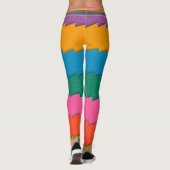 Multi-Kleur Abstracte Leggings (Achterkant)