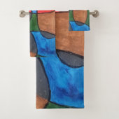 Multi Kleur Bad Handdoek Set (Insitu)
