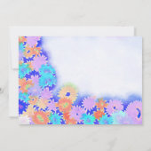 Multi Kleur Boho Regenboog Bloemen Bruiloft Kaart (Achterkant)