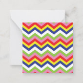 Multi Kleur Chevron Cadeaubijlagekaarten Notitiekaartje (Achterkant)