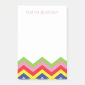 Multi Kleur Chevron Gepersonaliseerd Post-It Notit Post-it® Notes (Voorkant)