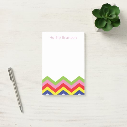 Multi Kleur Chevron Persoonlijk Post-It Notitieblo Post-it® Notes (Kantoor)
