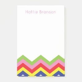 Multi Kleur Chevron Persoonlijk Post-It Notitieblo Post-it® Notes