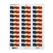 Multi Kleur en Goud Spat Retouradres Etiket (Full Sheet)