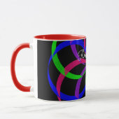 Multi Kleur Figuur 8 Geometrische Koffiemok Mok (Links)