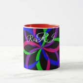Multi Kleur Figuur 8 Geometrische Koffiemok Mok (Midden)