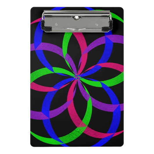 Multi Kleur Figuur 8 Geometrische Mini Klembord (Voorkant)