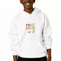Multi kleur fruit ninja letter ontwerp