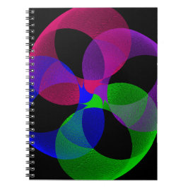 Multi Kleur Fusie Geometrisch Spiraal Notitieboek
