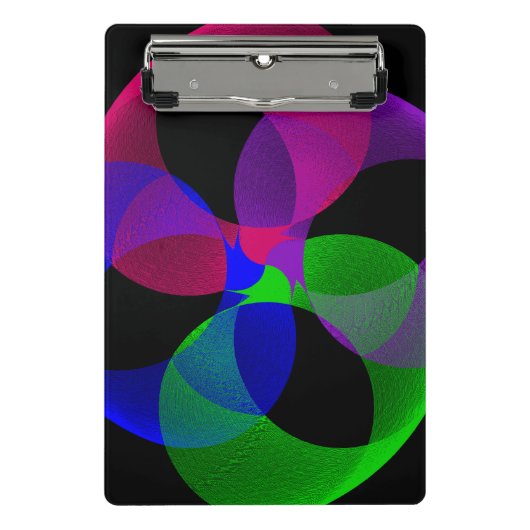 Multi Kleur Fusie Geometrische Mini Klembord (Voorkant)
