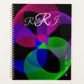 Multi Kleur Fusie Geometrische Spiraal Planner (Voorkant)