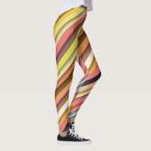 Multi kleur geometrisch eenvoudig stripontwerp leggings (Rechts)