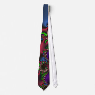 Multi Kleur Geometrisch Fractal Stropdas