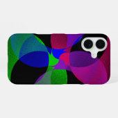 Multi Kleur Geometrische Fusie iPhone 16 Hoesje (Achterkant horizontaal)
