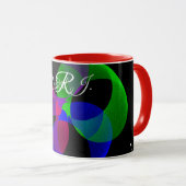 Multi Kleur Geometrische Fusie Koffiemok Mok (Voorkant rechts)
