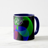 Multi Kleur Geometrische Fusie Koffiemok Mok (Voorkant rechts)