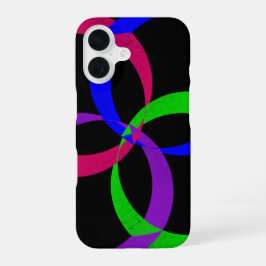 Multi Kleur Geometrische Uitwisselbare iPhone 16 H Hoesje