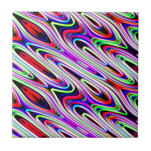 Multi Kleur Golf Abstract Patroon Tegeltje
