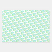 Multi Kleur Groen Nautilus Shell Inpakpapier (Voorkant 2)