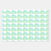 Multi Kleur Groen Nautilus Shell Inpakpapier (Voorkant)