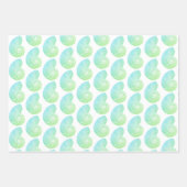 Multi Kleur Groen Nautilus Shell Inpakpapier (Voorkant 3)