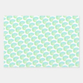 Multi Kleur Groen Nautilus Shell Inpakpapier Vel (Voorkant 2)