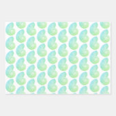 Multi Kleur Groen Nautilus Shell Inpakpapier Vel (Voorkant 3)