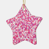Multi Kleur Hart Confetti2 Keramisch Ornament (Links)
