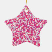 Multi Kleur Hart Confetti2 Keramisch Ornament (Achterkant)