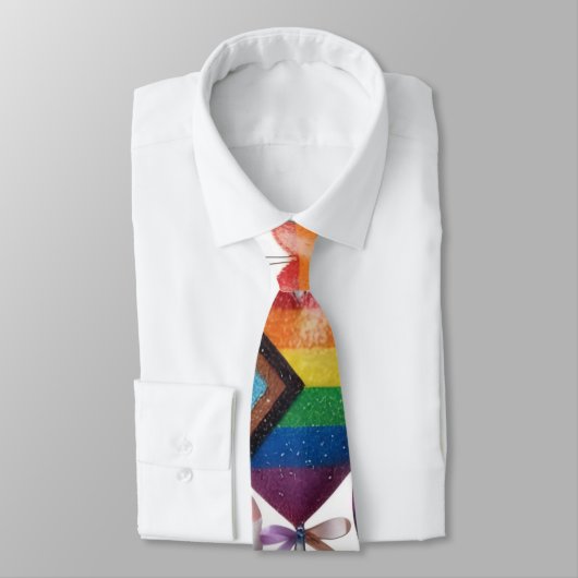 Multi Kleur Hart Stropdas (Gebonden)