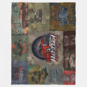 Multi kleur Hot Rod Fleece Deken (Voorkant)