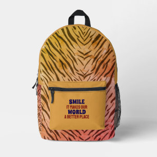 Multi-Kleur Inspirerende Spreuk Bedrukte Rugzak