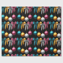 Multi Kleur Kerstbal Ornament Cadeaupapier