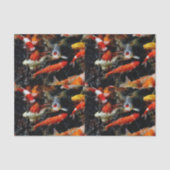 Multi Kleur Koi Vis Vijver Tissue Papier (Voorkant)