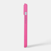 Multi Kleur Kristal Motief op Roze iPhone 15 Case (Linkerkant)