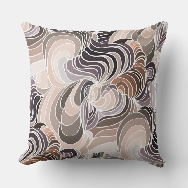Multi-kleur lavendel/taupe omkeerbare kussen (Voorkant)