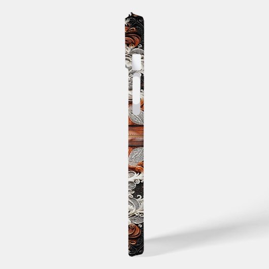 Multi Kleur Leer & Elegant Kant Rustiek Case-Mate iPhone Case (Achterkant / Links)