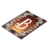 Multi Kleur Leer & Elegant Kant Rustieke Bruiloft Notitieboek (Linkerzijde)